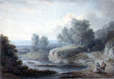 River Scene with Figures by Thomas Barker of Bath